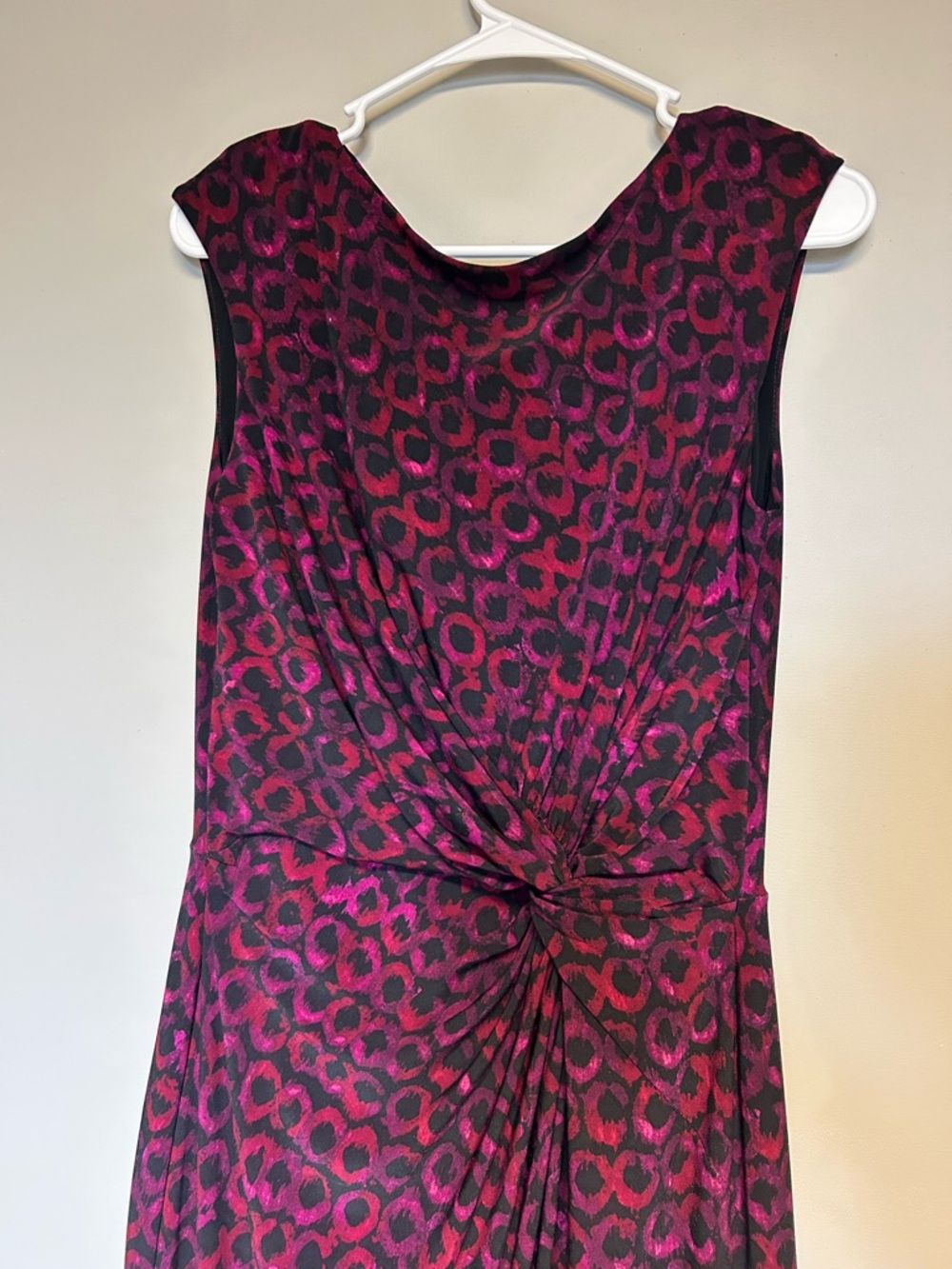 Lauren Ralph Lauren Magenta & Black Animal-Print Dress